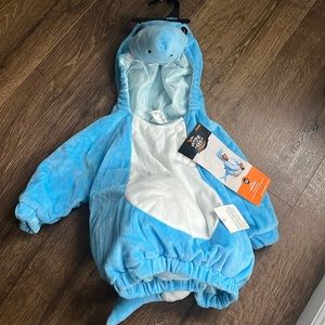 NWT Baby Infant Shark Halloween Costume Fleece Boy Blue